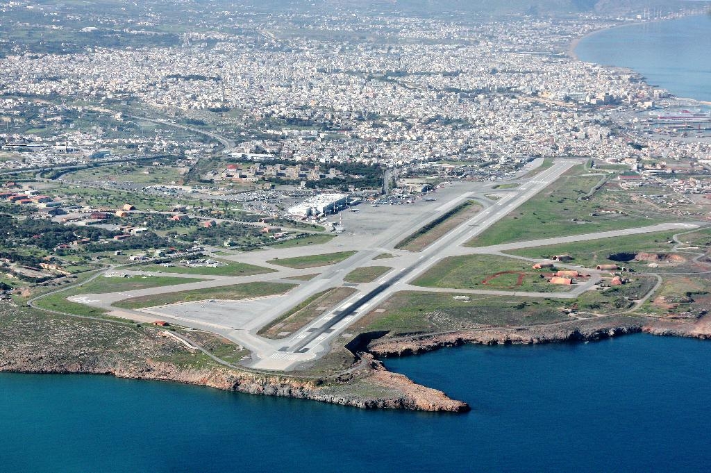 aerial view of heraklion airport